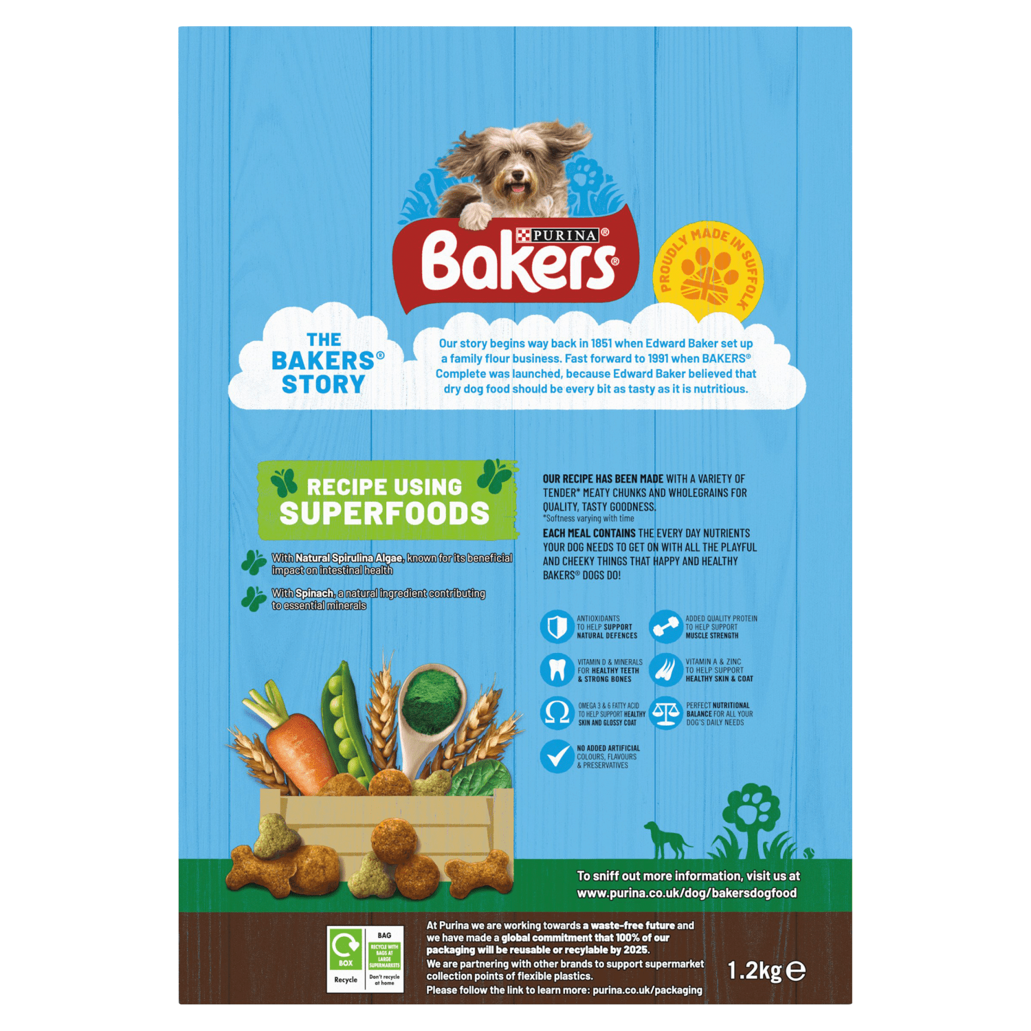 Bakers Adult with Tasty Chicken & Country Vegetables 1.2kg - UK Food & Drink - 7613036288620