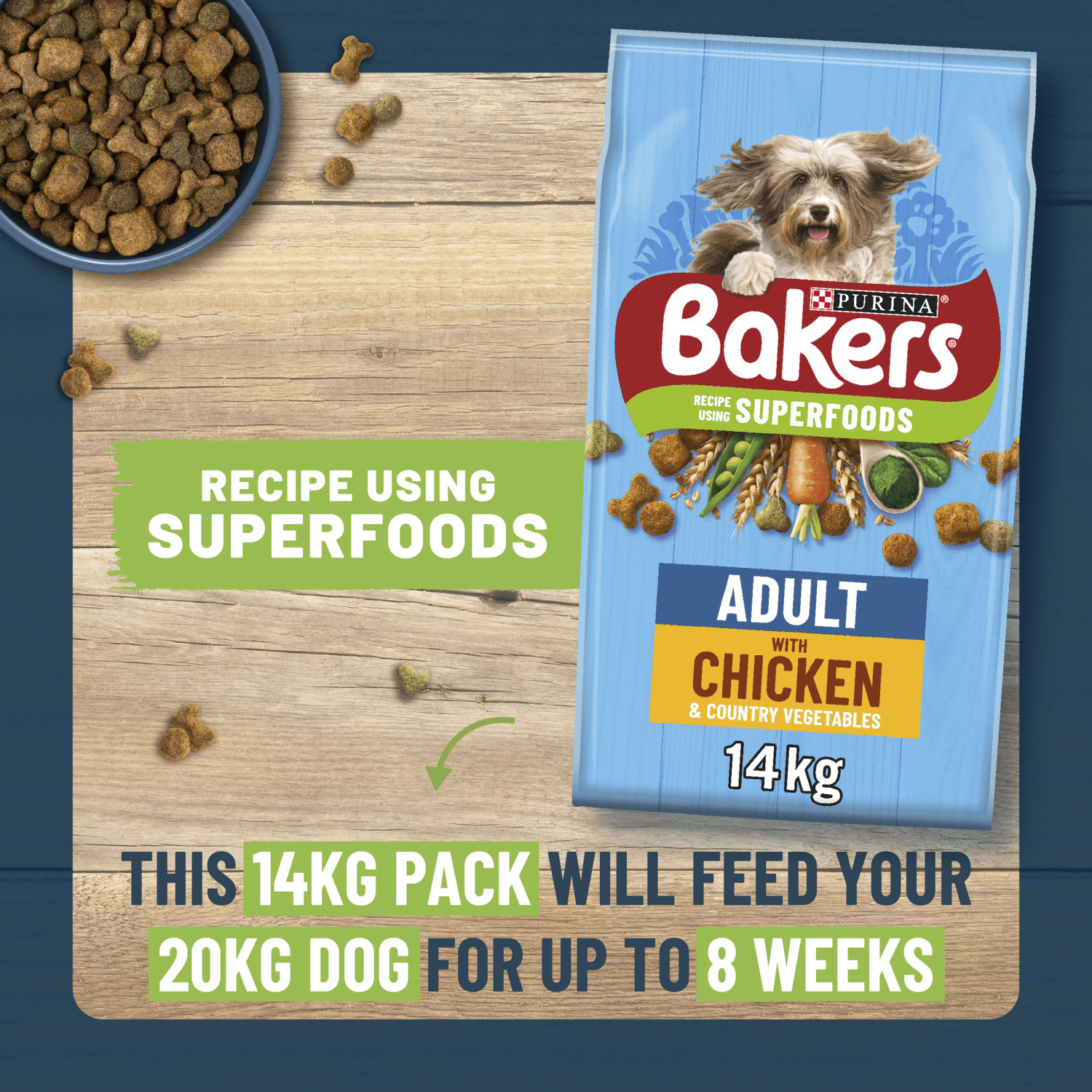 Bakers Adult with Tasty Chicken & Country Vegetables 1.2kg - UK Food & Drink - 7613036288620