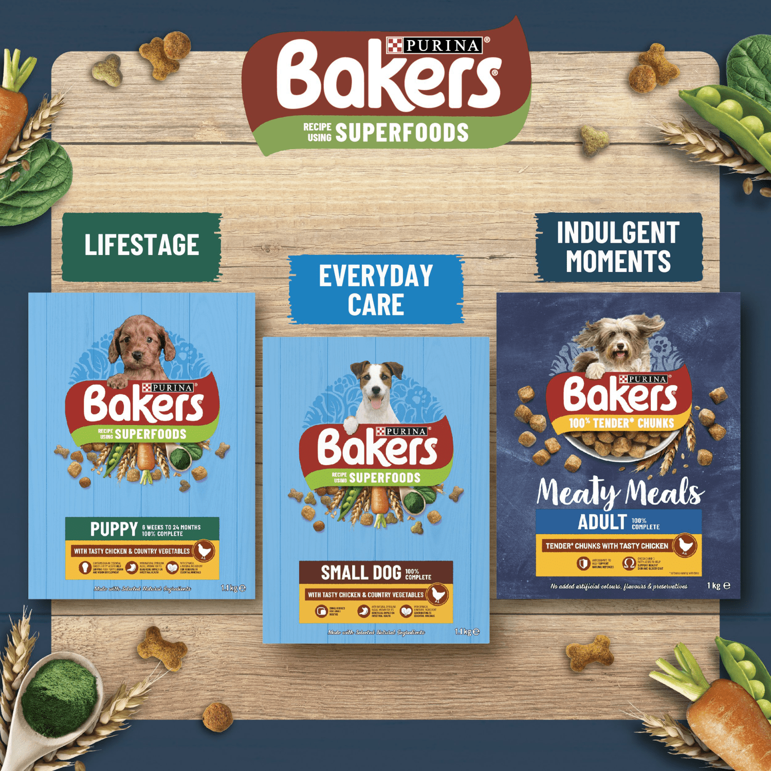 Bakers Adult with Tasty Chicken & Country Vegetables 1.2kg - UK Food & Drink - 7613036288620