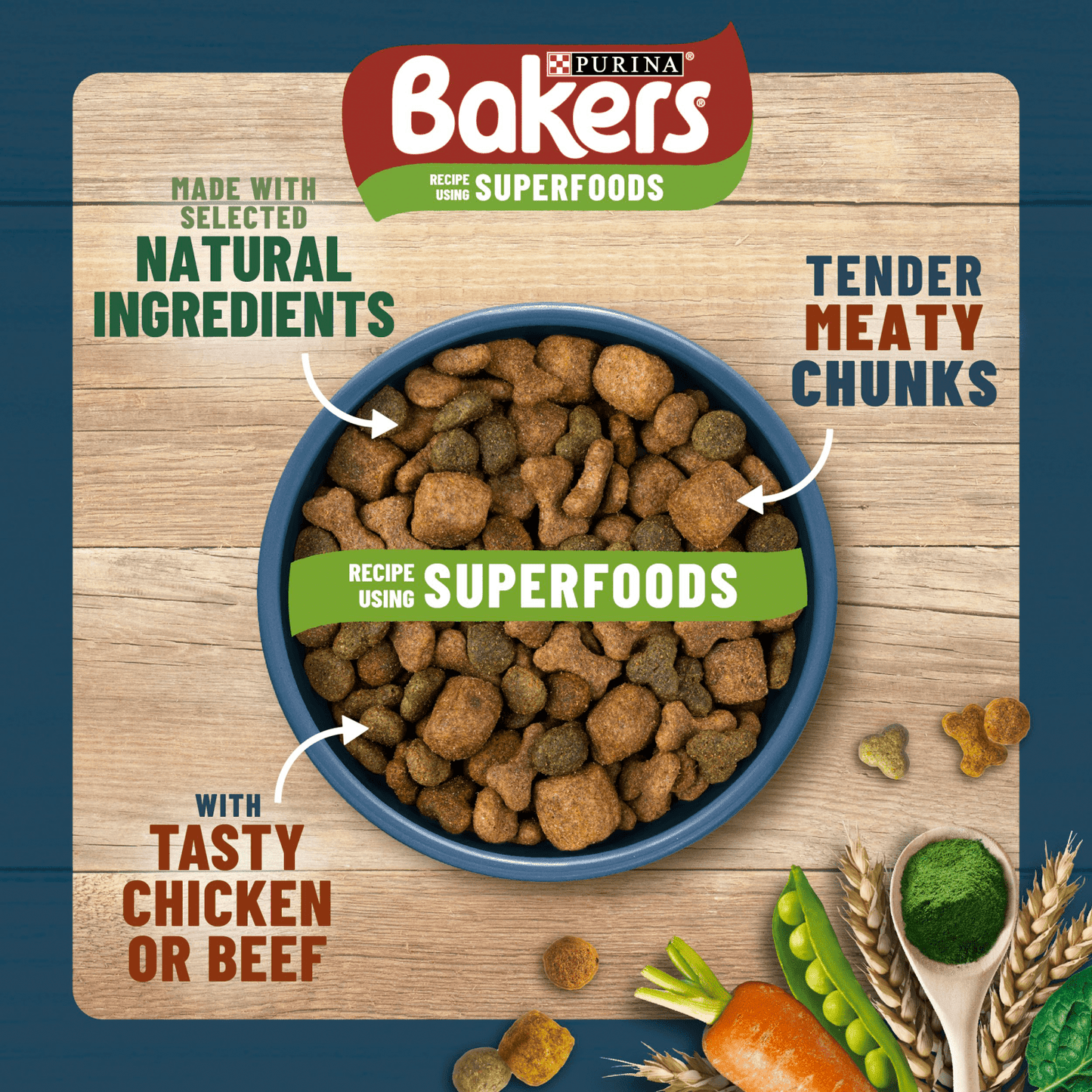 Bakers Adult with Tasty Chicken & Country Vegetables 1.2kg - UK Food & Drink - 7613036288620