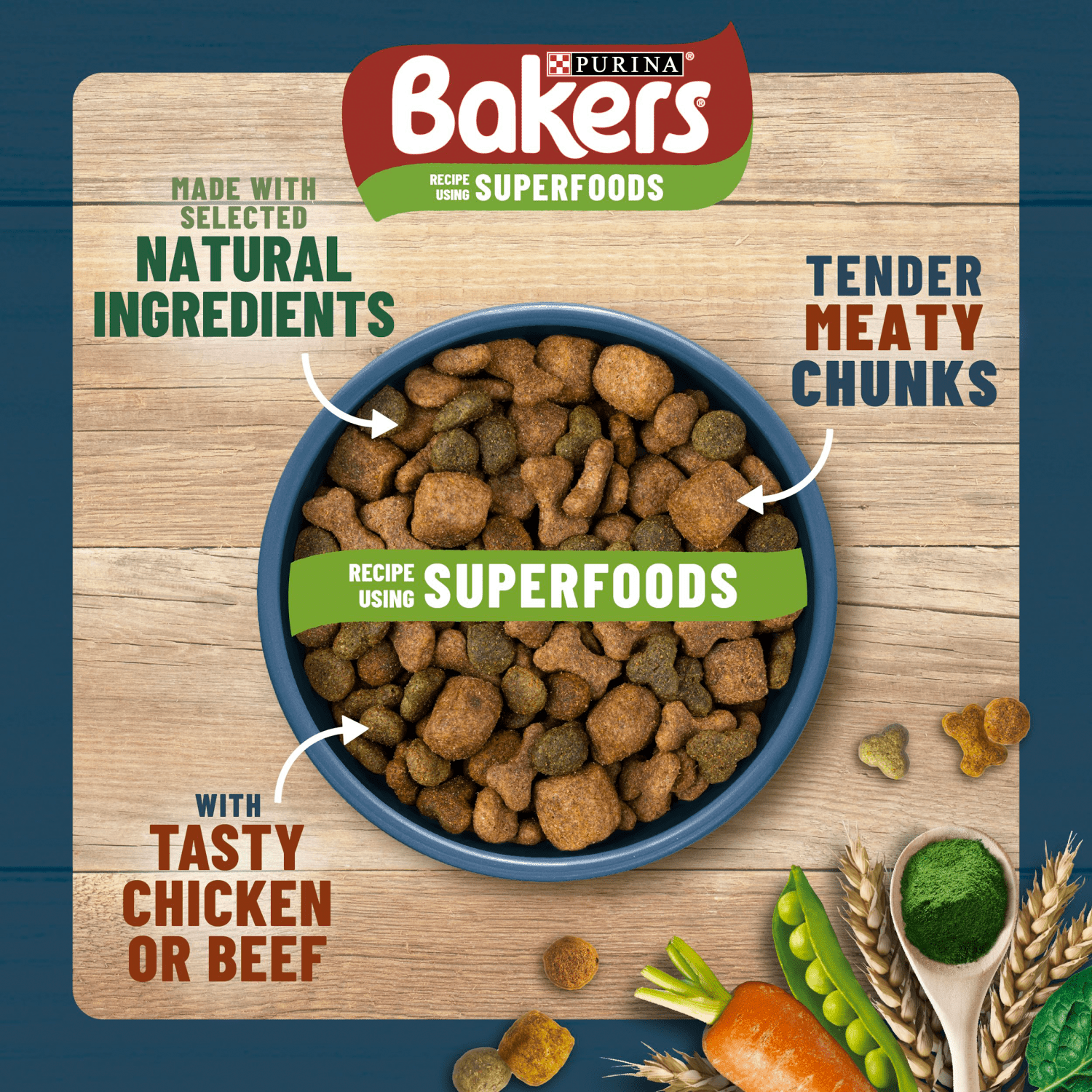 Bakers Adult with Tasty Chicken & Country Vegetables 1.2kg - UK Food & Drink - 7613036288620