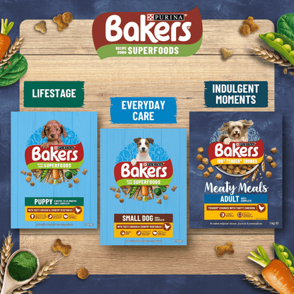 Bakers Meaty Meals Small Dog Food with Beef 1kg - UK Food & Drink - 7613033401091