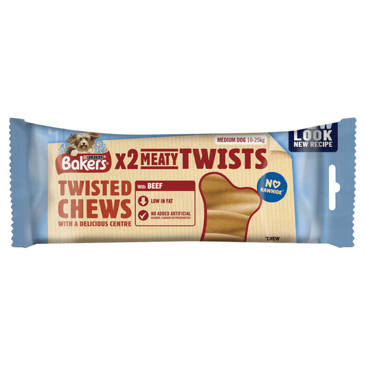 BAKERS Medium Dog Treat Meaty Twists 180g - UK Food & Drink - 4000487226999