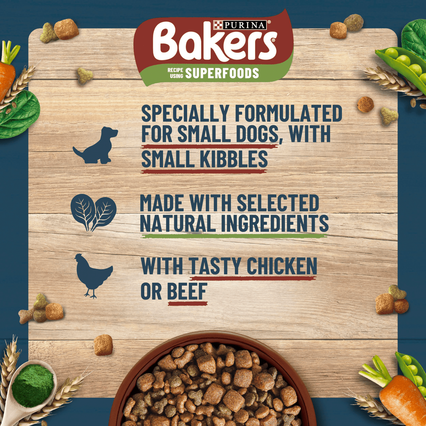 Bakers Small Dog with Tasty Beef & Country Vegetables 1.1kg - UK Food & Drink - 7613036287708