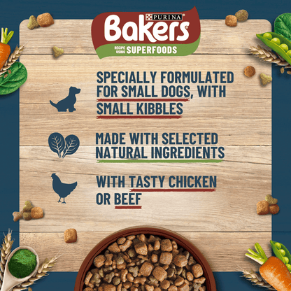 Bakers Small Dog with Tasty Beef & Country Vegetables 1.1kg - UK Food & Drink - 7613036287708