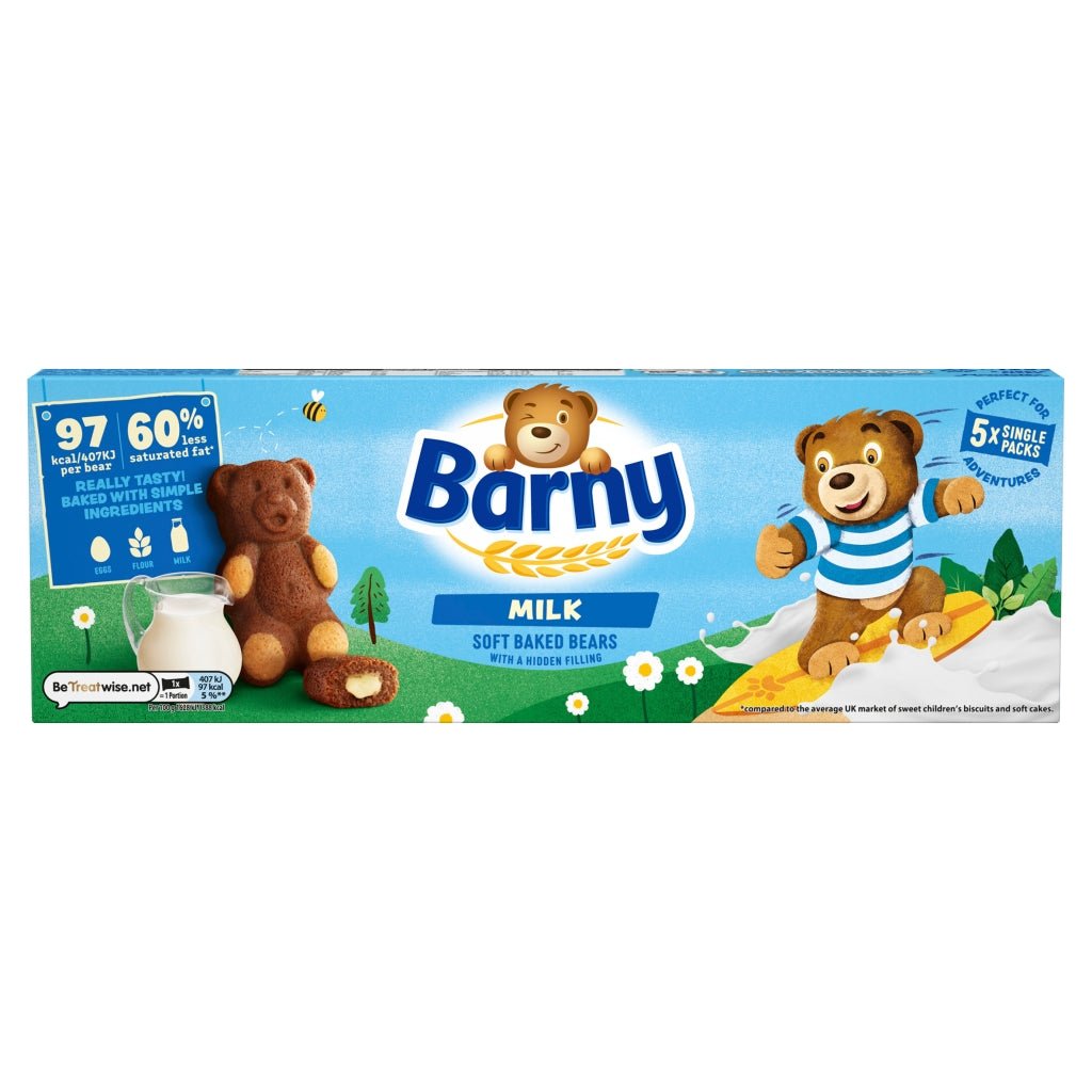 Barny Milk Soft Baked Bears 5 Pack 125g - UK Food & Drink - 7622201416119