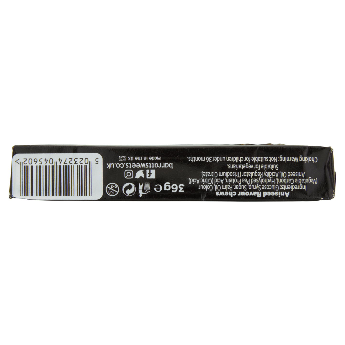 Barratt Black Jack Chews 36g - UK Food & Drink - 5023274045602