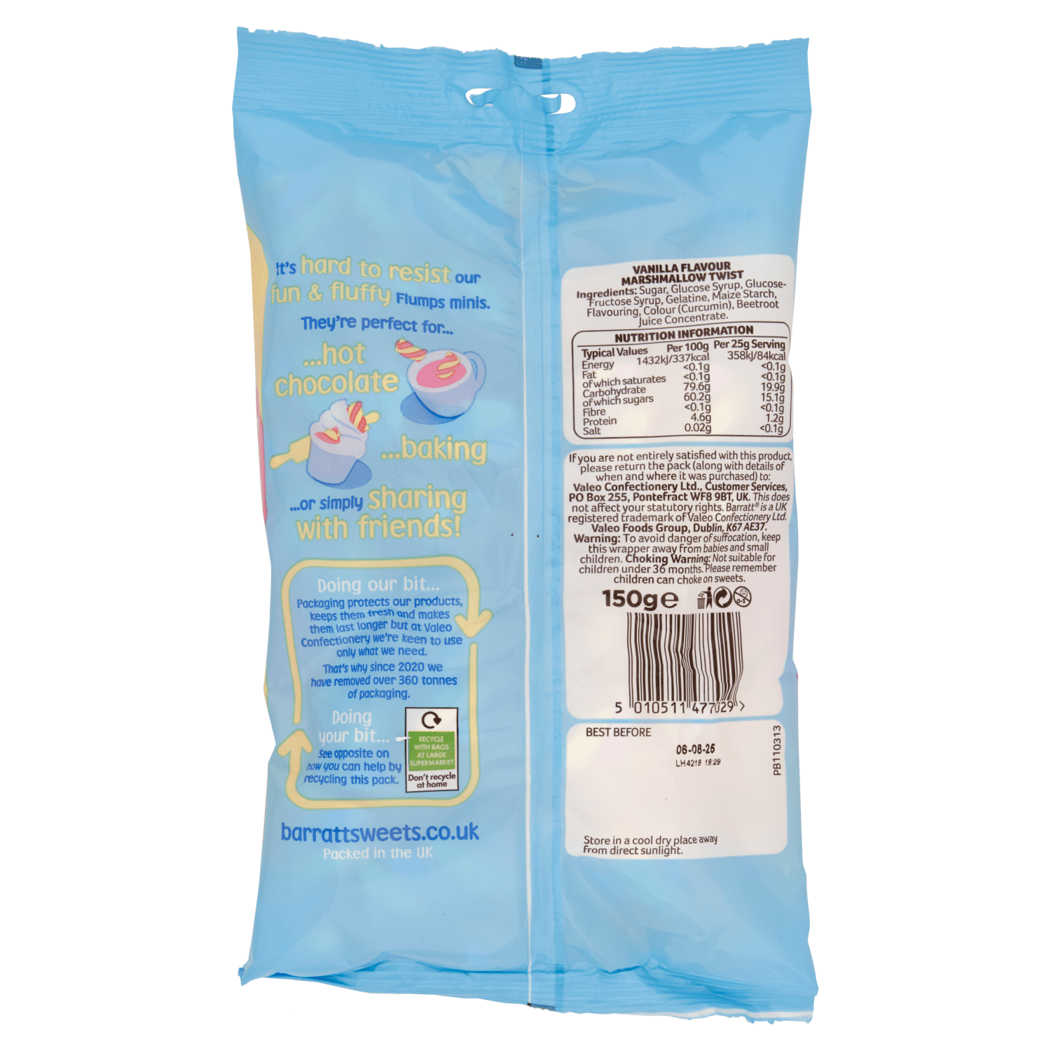 Barratt Mini Flumps 150g - UK Food & Drink - 5010511477029