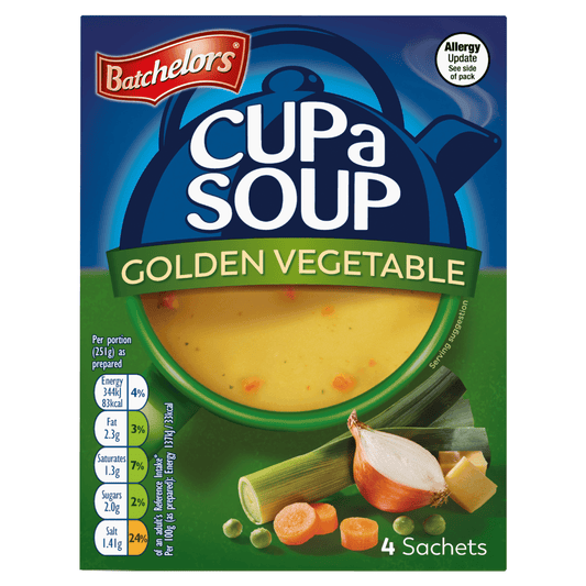 Batchelors Cup a Soup Golden Vegetable 4 Sachets 82g - UK Food & Drink - 5000354403194