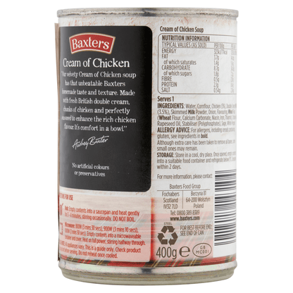 Baxters Favourites Cream of Chicken 400g - UK Food & Drink - 5012427143104