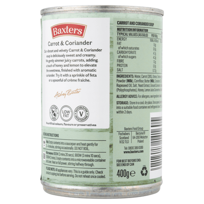 Baxters Vegetarian Carrot & Coriander 400g - UK Food & Drink - 5012427141605