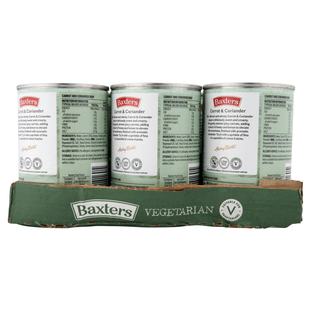 Baxters Vegetarian Carrot & Coriander 400g - UK Food & Drink - 5012427141605