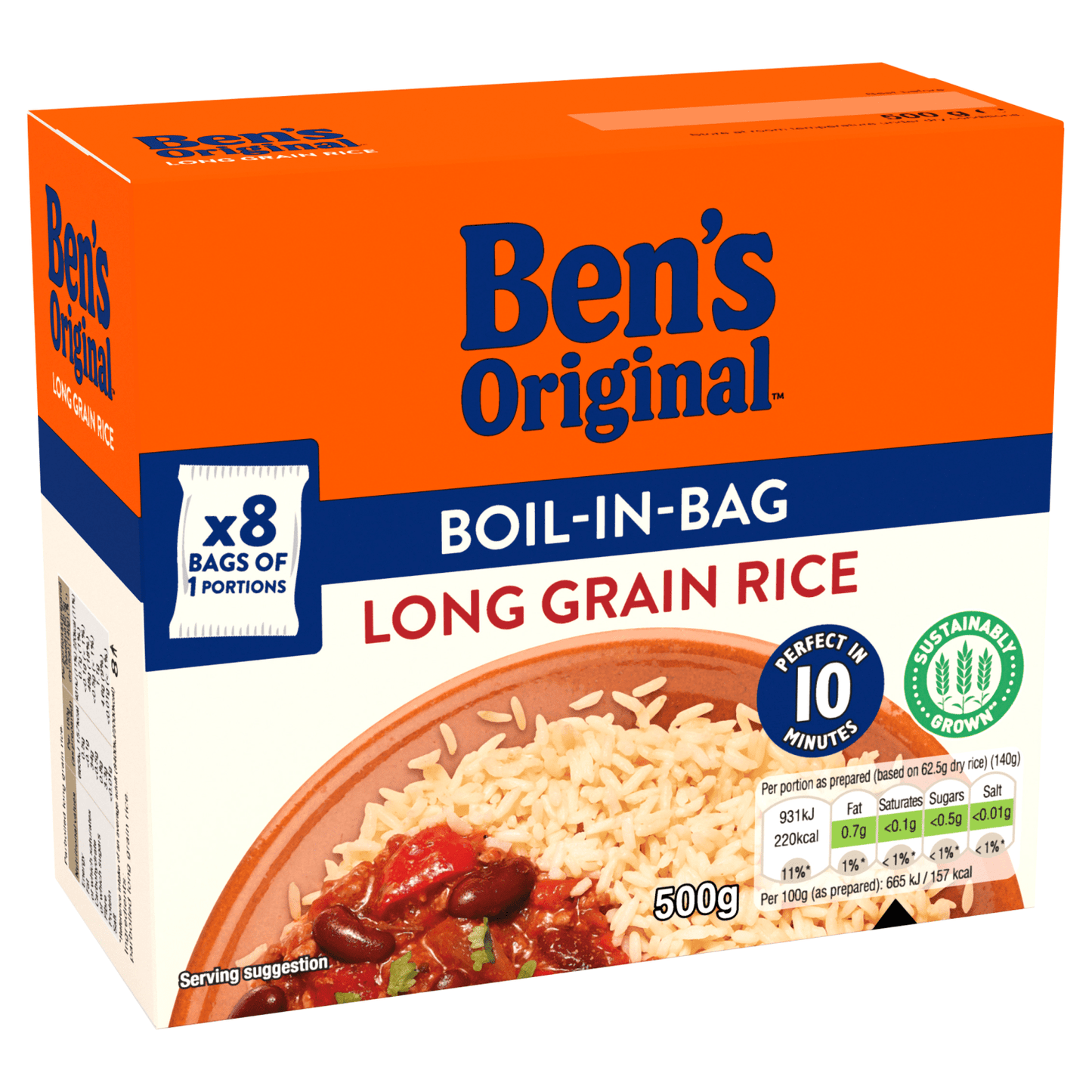 Ben's Original Boil - In - Bag Long Grain Rice 500g - UK Food & Drink - 5410673003744