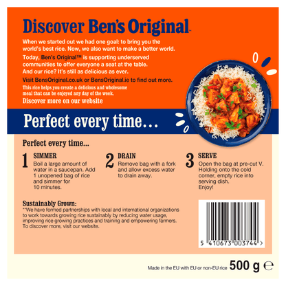 Ben's Original Boil - In - Bag Long Grain Rice 500g - UK Food & Drink - 5410673003744