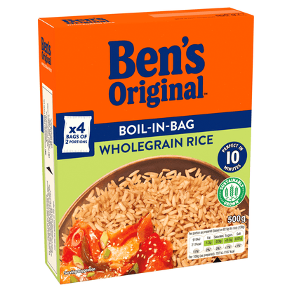 Bens Original Boil In Bag Wholegrain Rice 4 x 125g - UK Food & Drink - 5410673003690