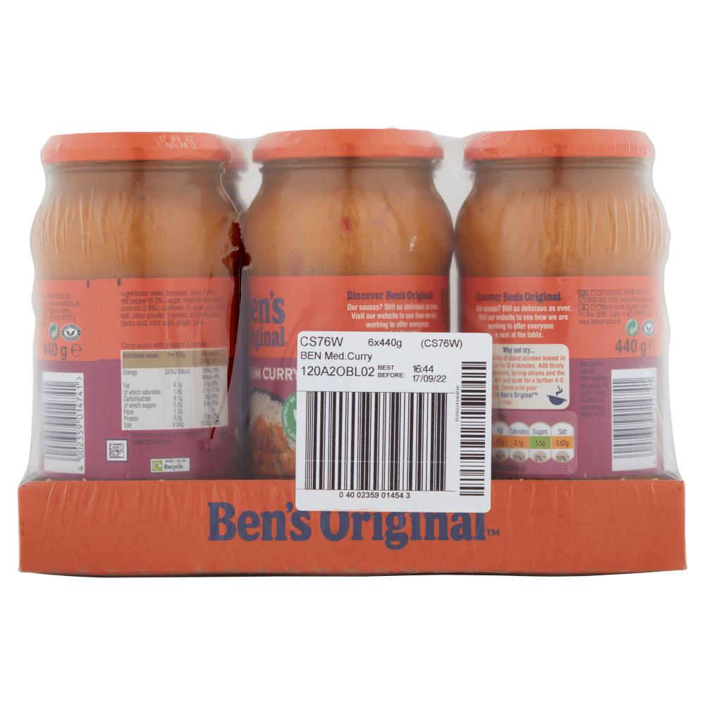 Ben's Original Medium Curry Sauce 440g - UK Food & Drink - 4002359014741
