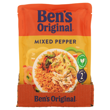 Ben's Original Mixed Pepper Microwave Rice 220g - UK Food & Drink - 5010034014176