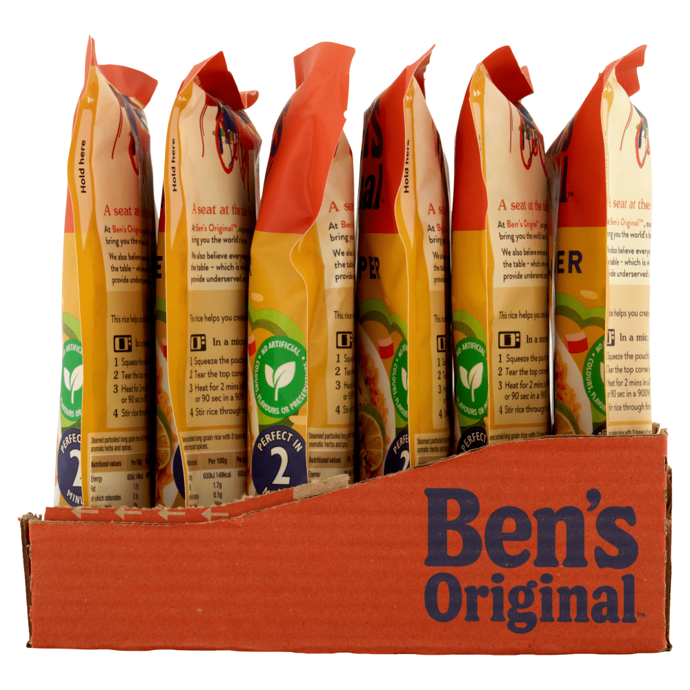 Ben's Original Mixed Pepper Microwave Rice 220g - UK Food & Drink - 5010034014176