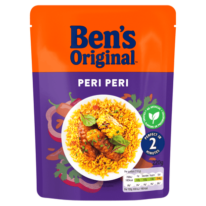 Ben's Original Peri Peri Microwave Rice 220g - UK Food & Drink - 5010034014299