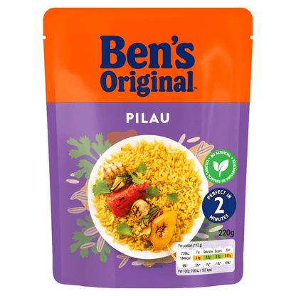 Ben's Original Pilau Microwave Rice 220g - UK Food & Drink - 5010034013810