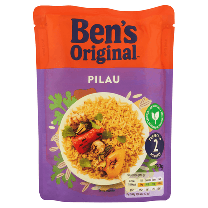 Ben's Original Pilau Microwave Rice 220g - UK Food & Drink - 5010034013810