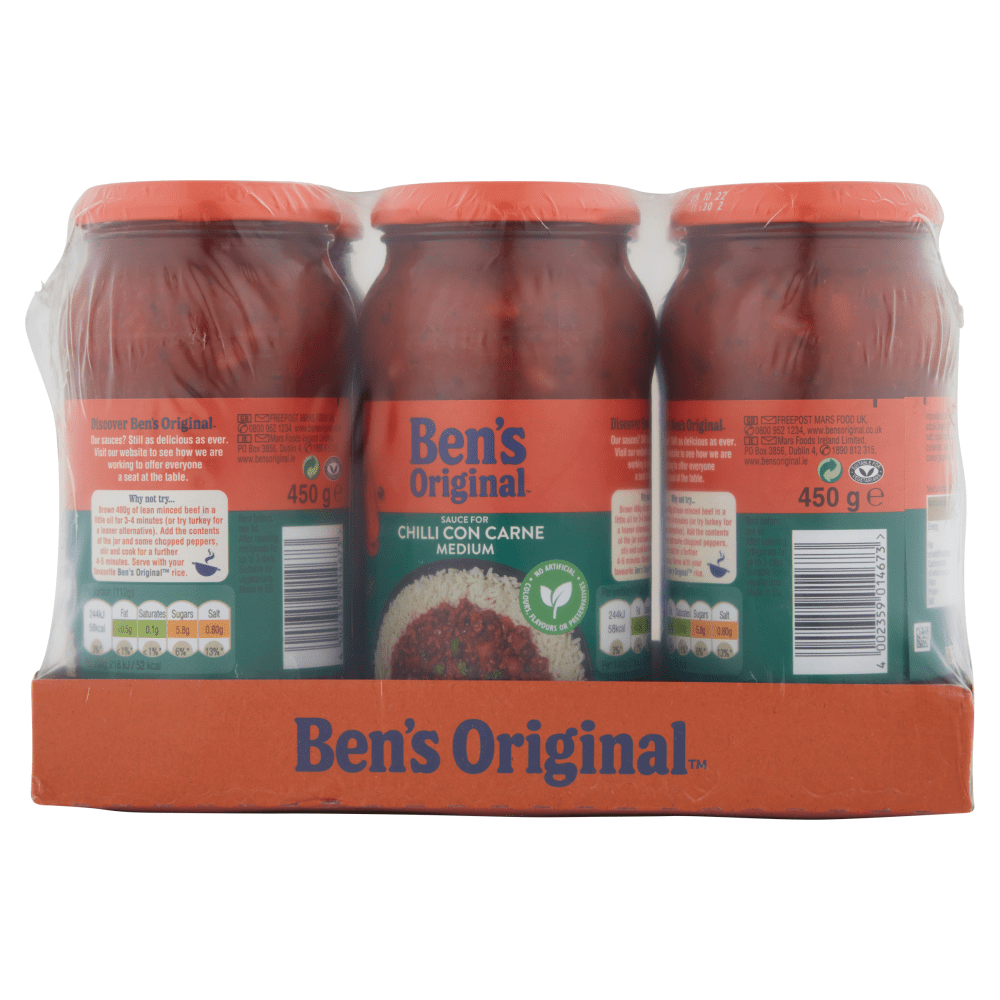 Ben's Original Sauce for Chilli Con Carne Medium 450g - UK Food & Drink - 4002359014673