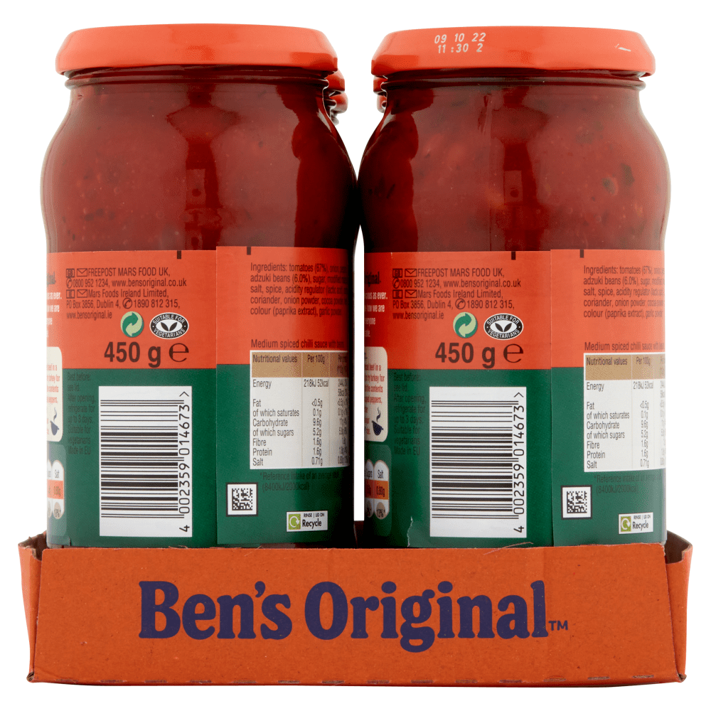 Ben's Original Sauce for Chilli Con Carne Medium 450g - UK Food & Drink - 4002359014673