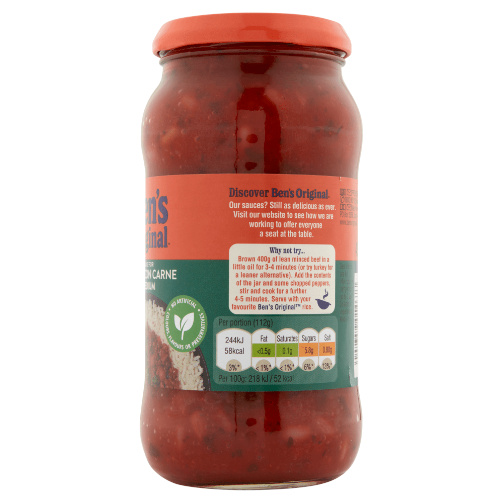 Ben's Original Sauce for Chilli Con Carne Medium 450g - UK Food & Drink - 4002359014673