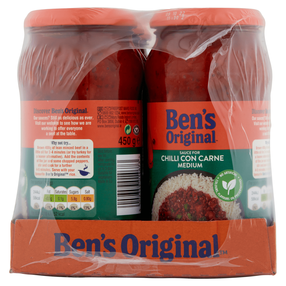 Ben's Original Sauce for Chilli Con Carne Medium 450g - UK Food & Drink - 4002359014673