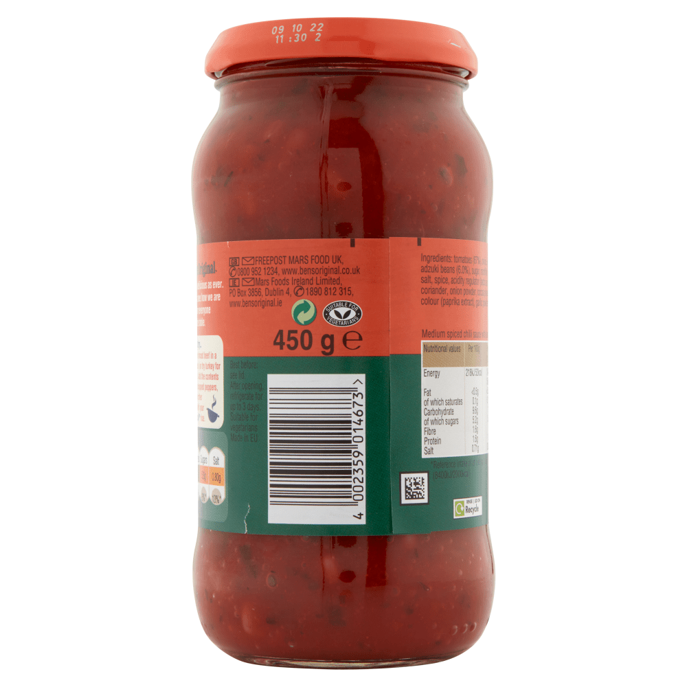 Ben's Original Sauce for Chilli Con Carne Medium 450g - UK Food & Drink - 4002359014673