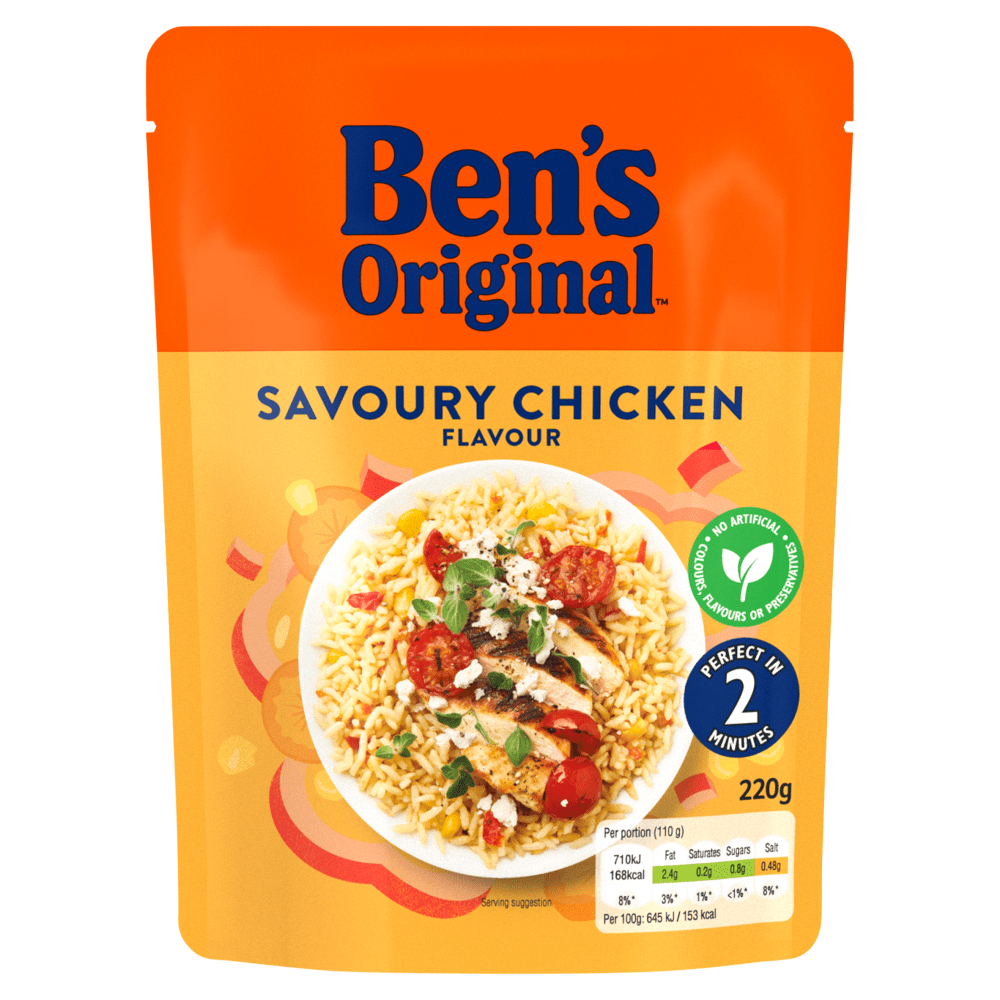 Ben's Original Savoury Chicken Microwave Rice 220g - UK Food & Drink - 5010034013957