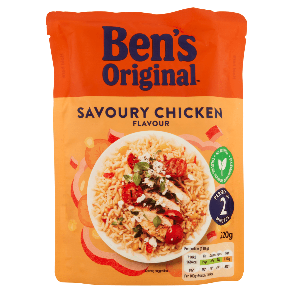 Ben's Original Savoury Chicken Microwave Rice 220g - UK Food & Drink - 5010034013957