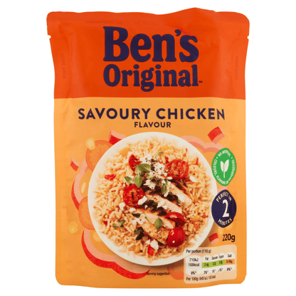 Ben's Original Savoury Chicken Microwave Rice 220g - UK Food & Drink - 5010034013957