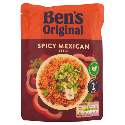 Ben's Original Spicy Mexican Microwave Rice 220g - UK Food & Drink - 5010034014152