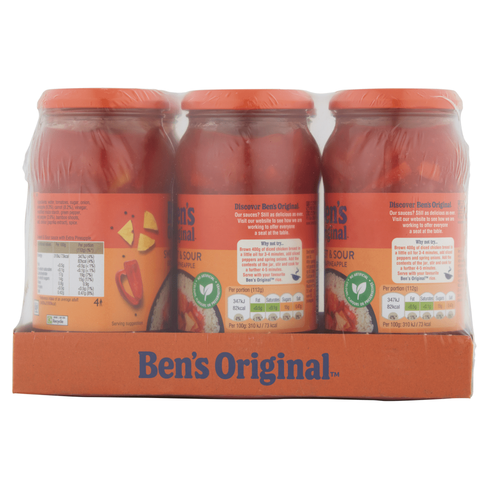Ben's Original Sweet & Sour Extra Pineapple Sauce 450g - UK Food & Drink - 4002359014802