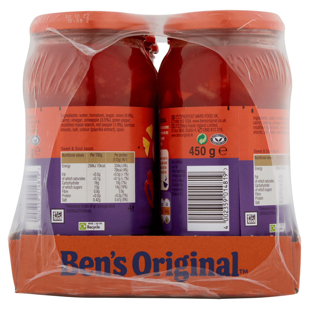 Ben's Original Sweet & Sour Sauce 450g - UK Food & Drink - 4002359014819