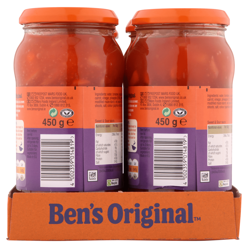Ben's Original Sweet & Sour Sauce 450g - UK Food & Drink - 4002359014819