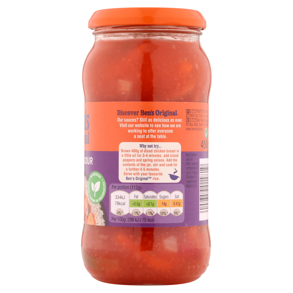 Ben's Original Sweet & Sour Sauce 450g - UK Food & Drink - 4002359014819