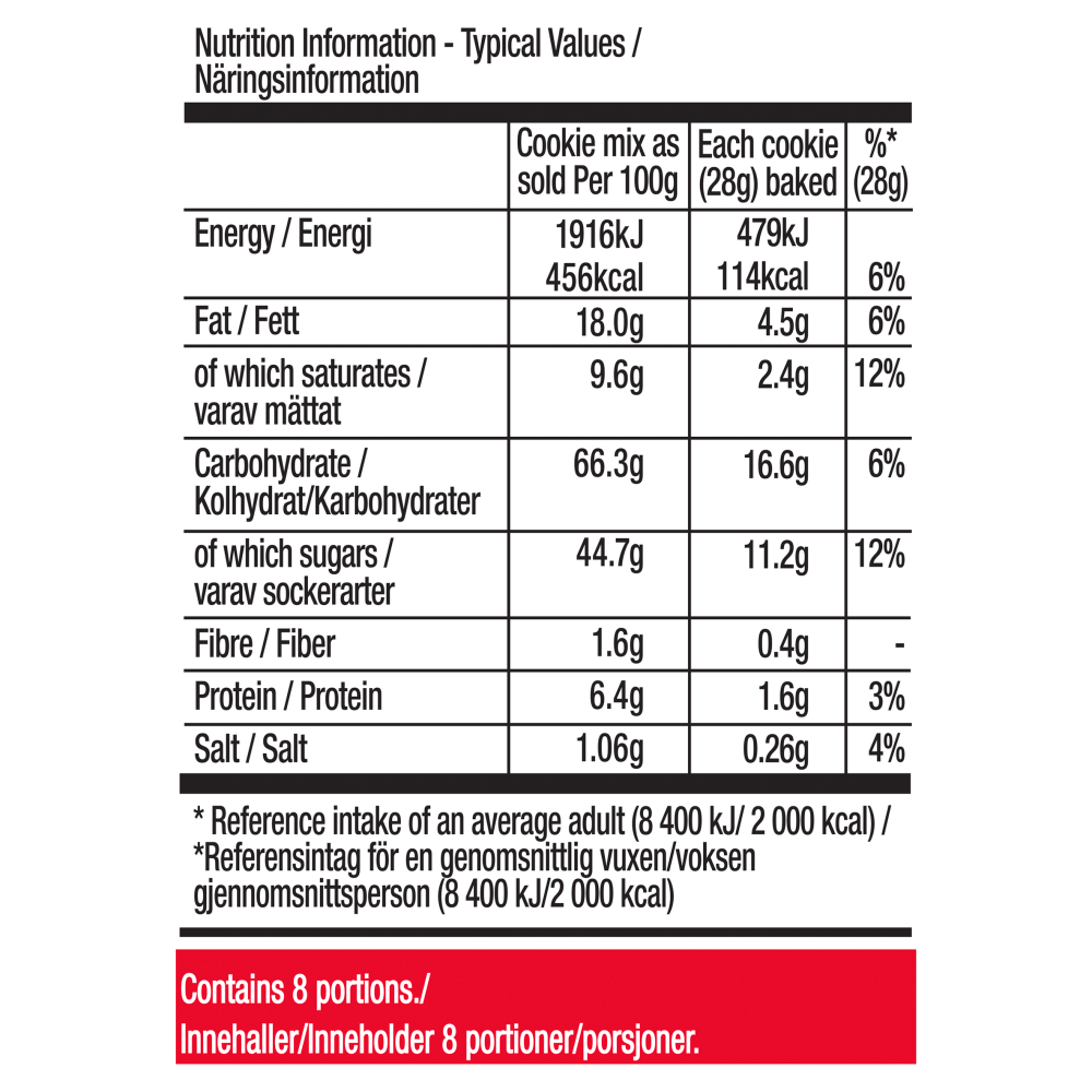 Betty Crocker Chocolate Chip Cookie Mix 200g - UK Food & Drink - 8906000220603