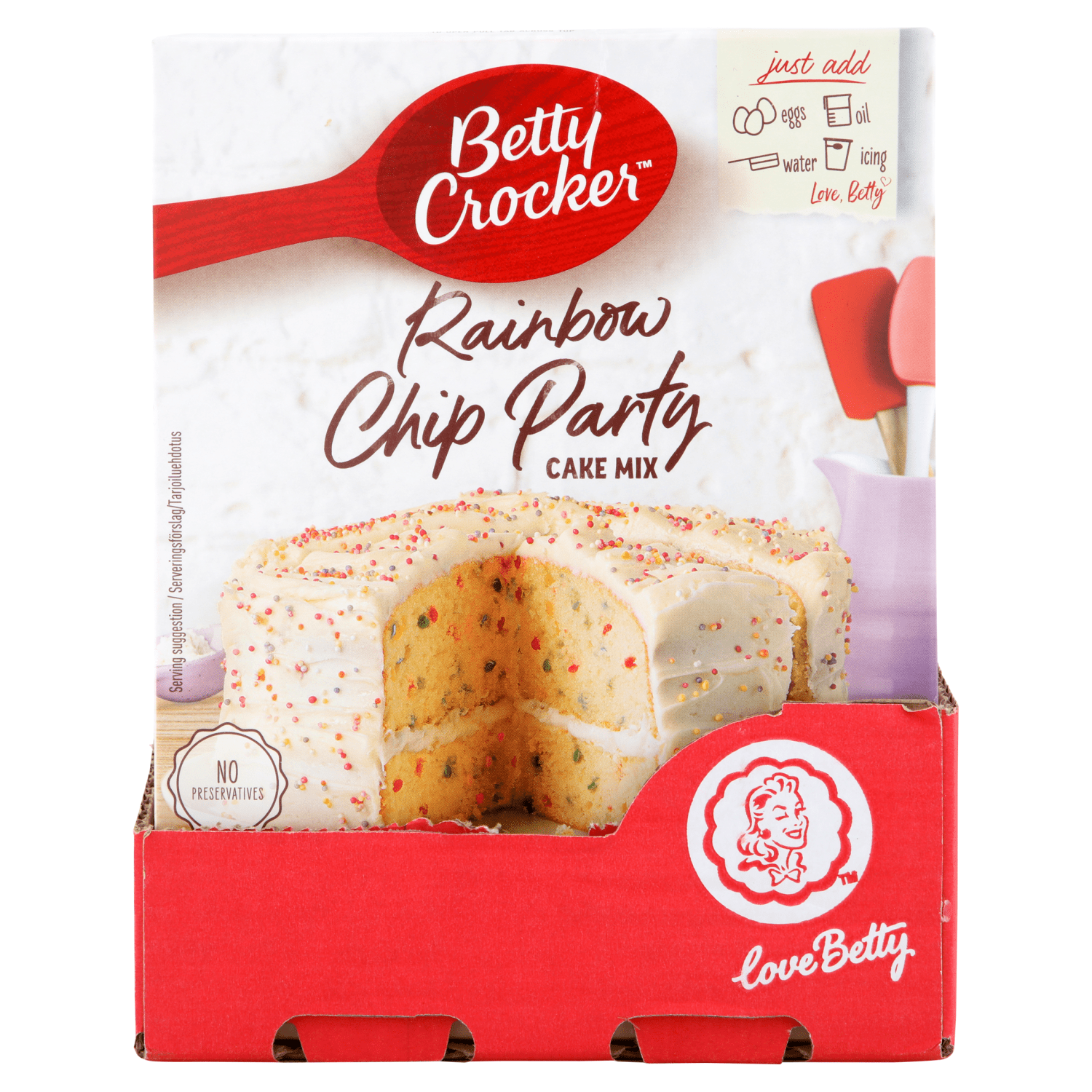 Betty Crocker Rainbow Chip Party Cake Mix 425g - UK Food & Drink - 5010084904861