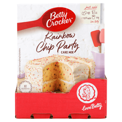 Betty Crocker Rainbow Chip Party Cake Mix 425g - UK Food & Drink - 5010084904861