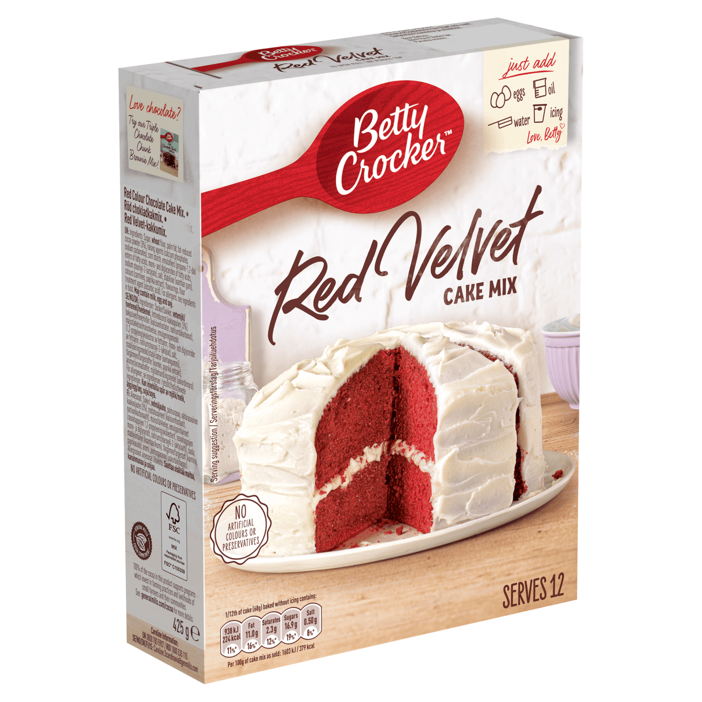 Betty Crocker Red Velvet Cake Mix 425g - UK Food & Drink - 5010084903536