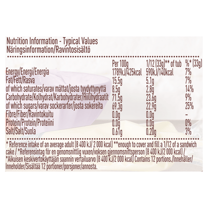 Betty Crocker Vanilla Buttercream Flavour Icing 400g - UK Food & Drink - 5010084902669