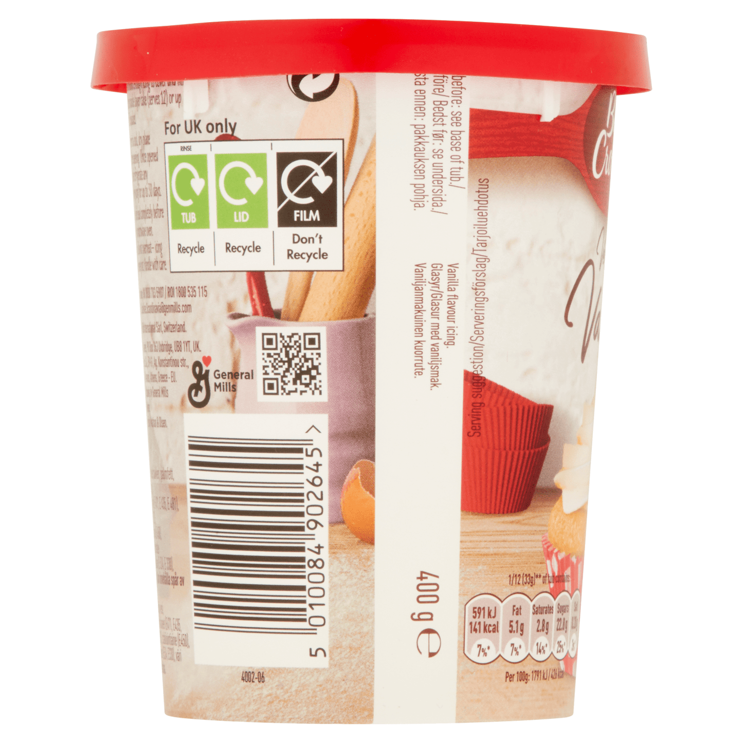 Betty Crocker Velvety Vanilla Icing 400g - UK Food & Drink - 5010084902645