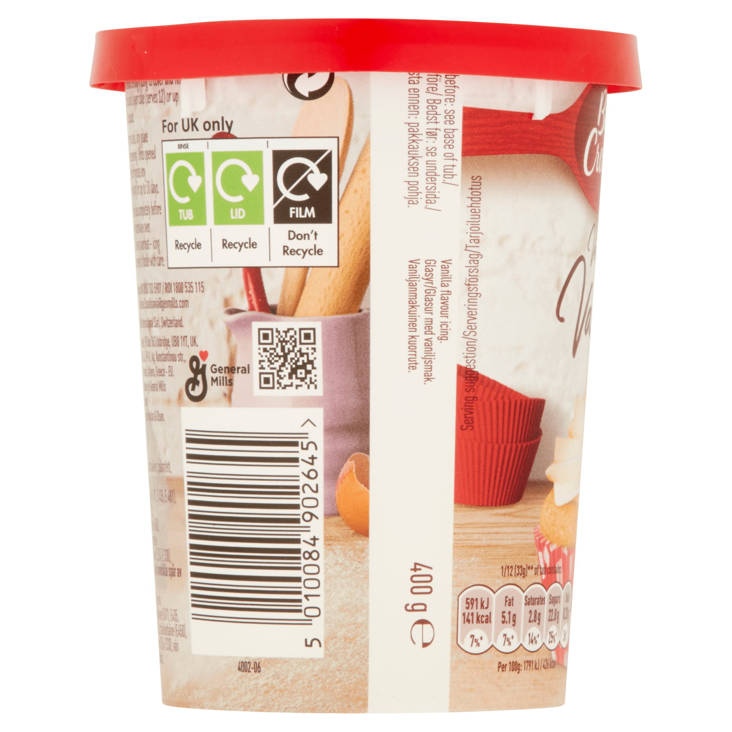 Betty Crocker Velvety Vanilla Icing 400g - UK Food & Drink - 5010084902645