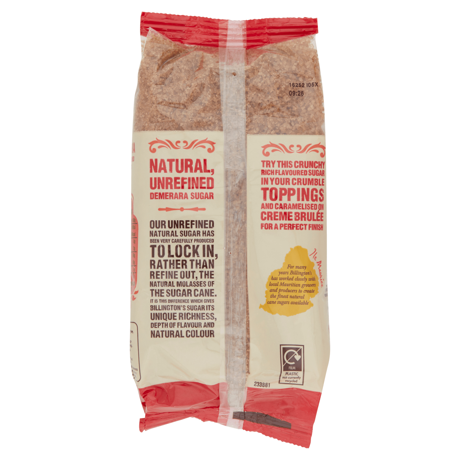 Billington's Demerara Natural Unrefined Cane Sugar 500g - UK Food & Drink - 5010651001115