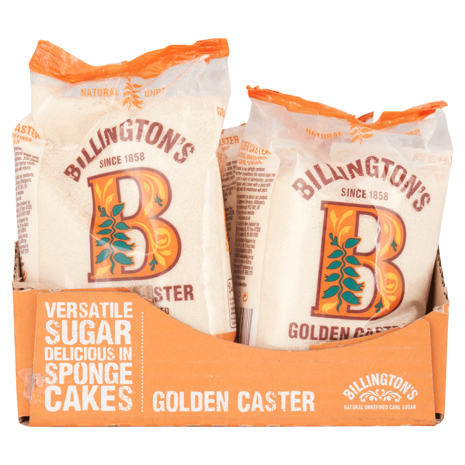 Billington's Golden Caster Natural Unrefined Cane Sugar 500g - UK Food & Drink - 5010067356977