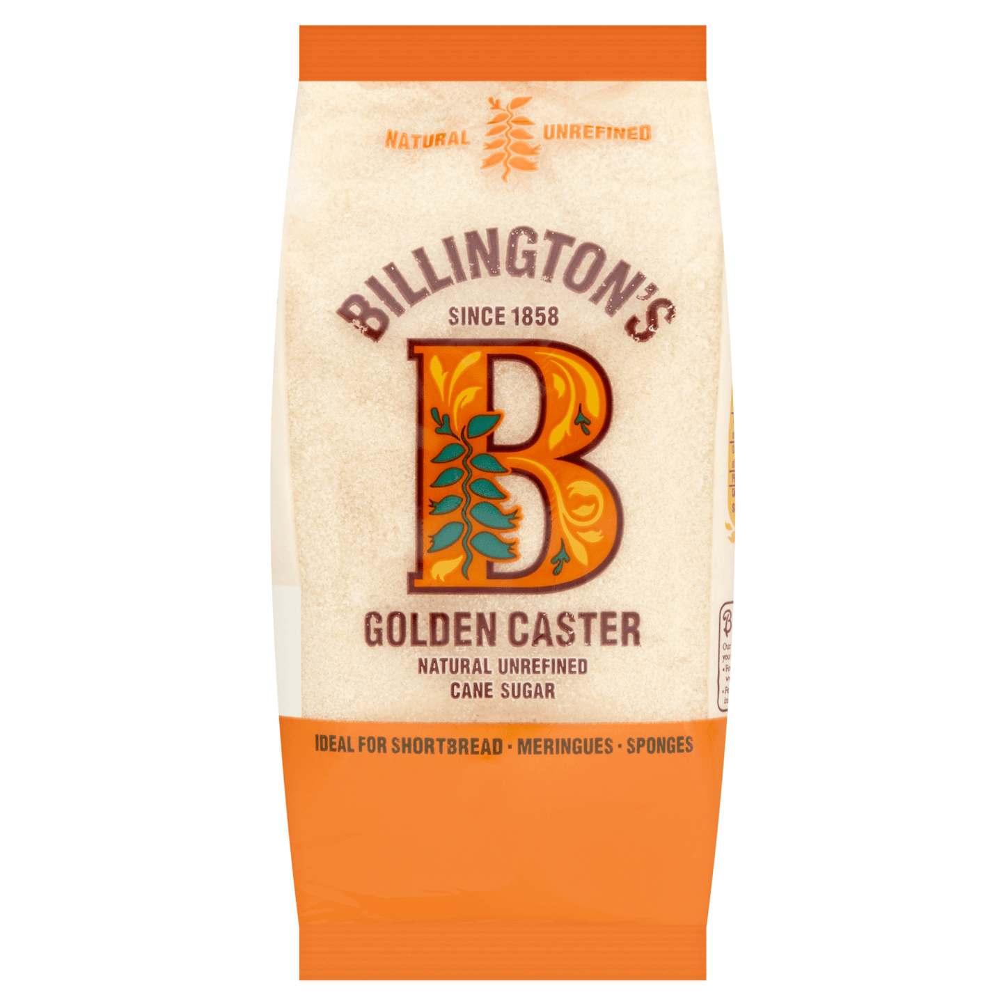 Billington's Golden Caster Natural Unrefined Cane Sugar 500g - UK Food & Drink - 5010067356977