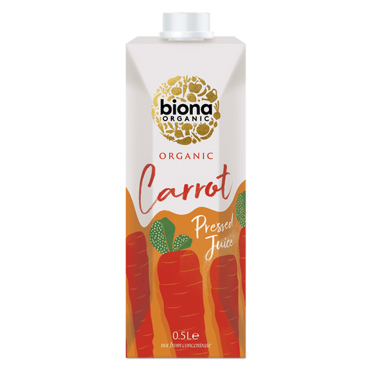 Biona Organic Carrot Pressed Juice 0.5L - UK Food & Drink - 5032722315471