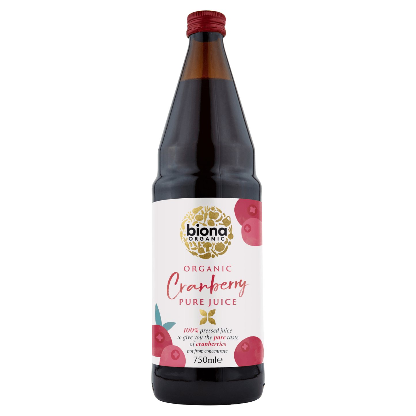 Biona Organic Cranberry Pure Juice 750ml - UK Food & Drink - 5032722307513